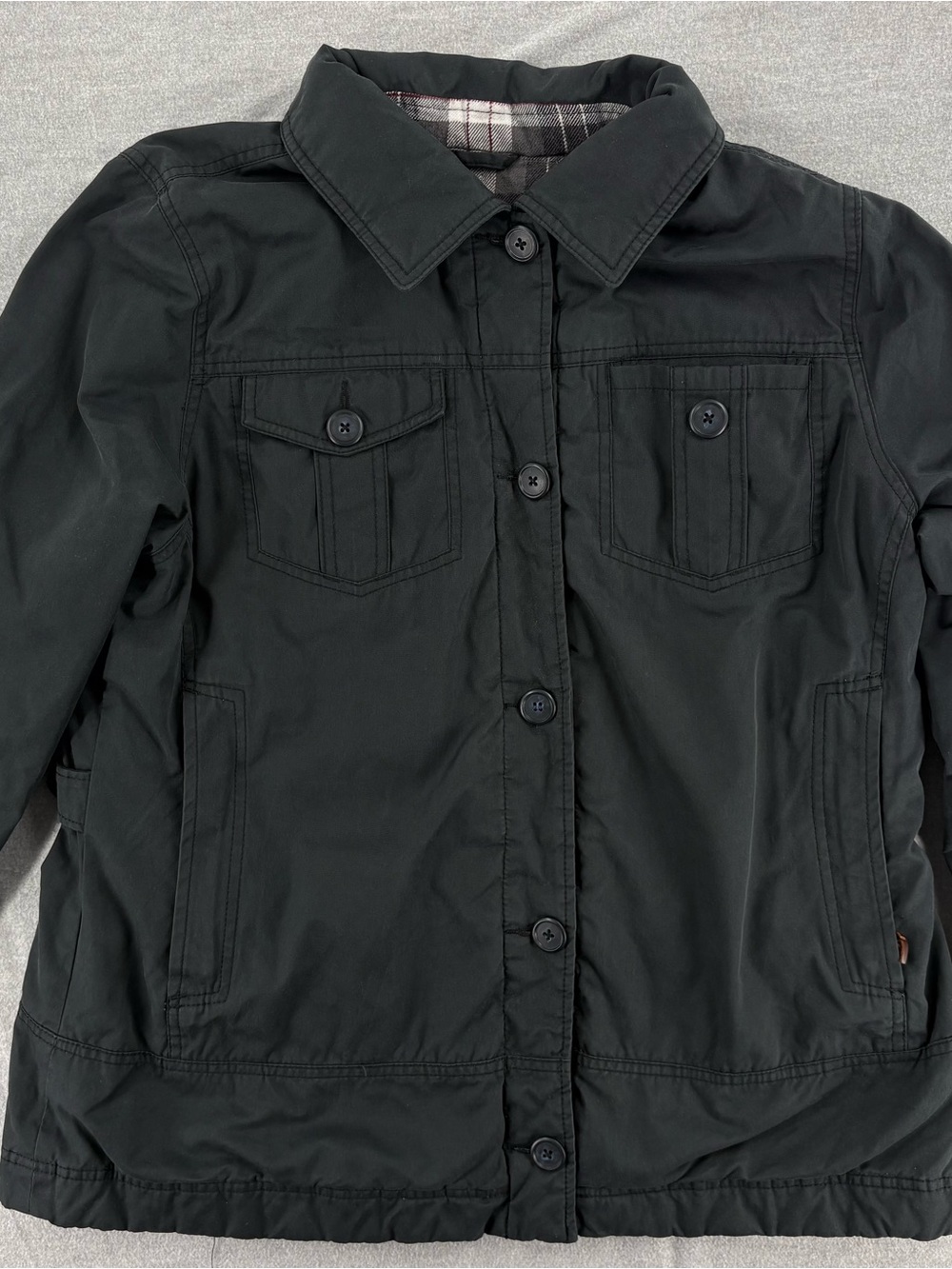 Woolrich Black Button-Front Jean Jacket